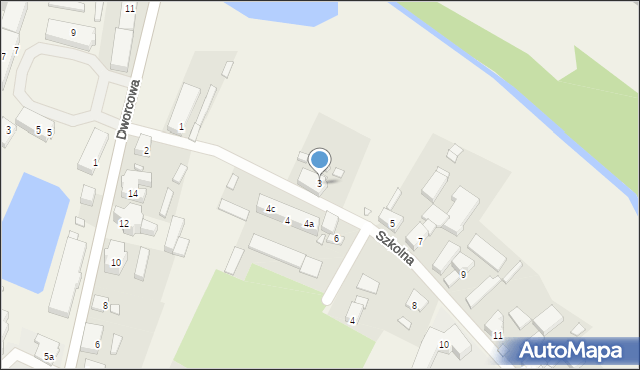 Racot, Szkolna, 3, mapa Racot