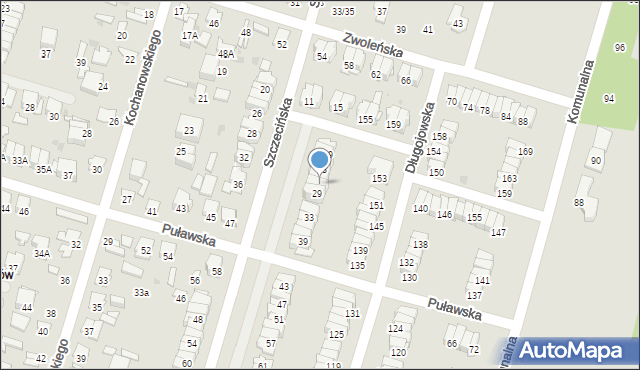 Radom, Szczecińska, 27, mapa Radomia