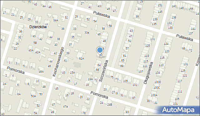 Radom, Szczecińska, 62, mapa Radomia