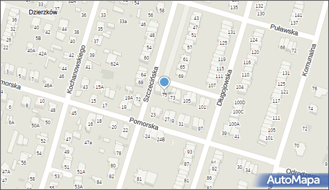 Radom, Szczecińska, 75, mapa Radomia