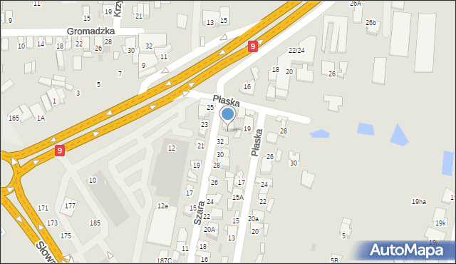 Radom, Szara, 34, mapa Radomia