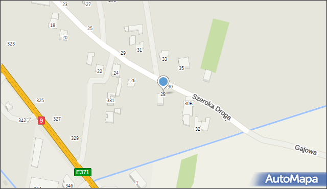 Radom, Szeroka Droga, 28, mapa Radomia