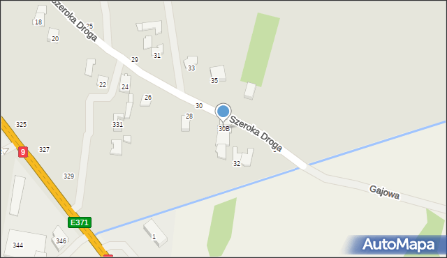 Radom, Szeroka Droga, 30B, mapa Radomia