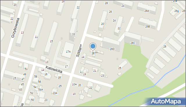 Radom, Szklana, 16, mapa Radomia