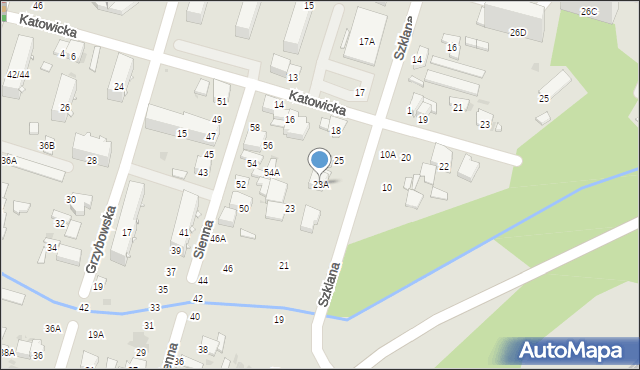 Radom, Szklana, 23A, mapa Radomia