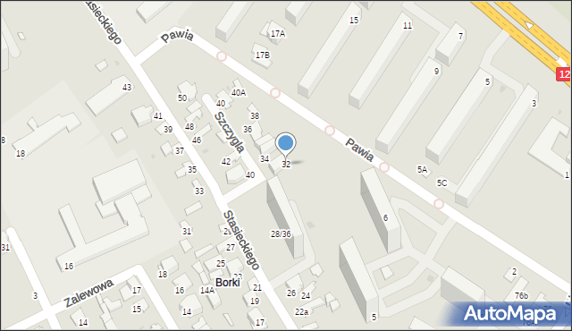 Radom, Szczygla, 32, mapa Radomia