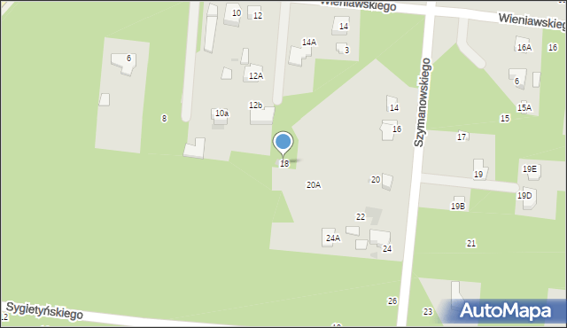 Radom, Szymanowskiego Karola, 18, mapa Radomia