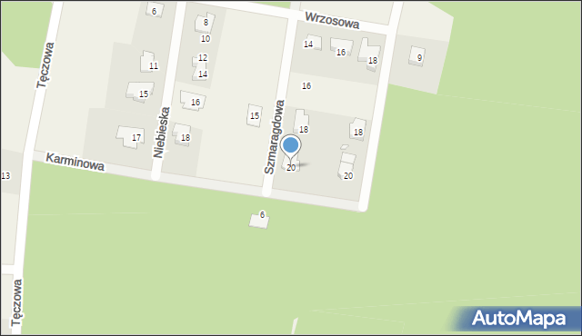 Radomia, Szmaragdowa, 20, mapa Radomia