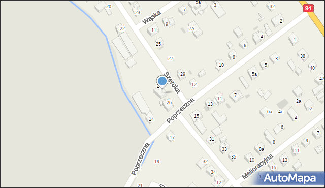 Radwanice, Szeroka, 24a, mapa Radwanice