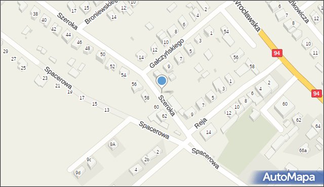 Radwanice, Szeroka, 43, mapa Radwanice