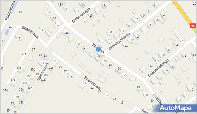 Radwanice, Szeroka, 44, mapa Radwanice