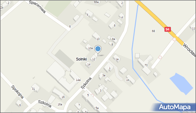 Radwanice, Szkolna, 12a, mapa Radwanice