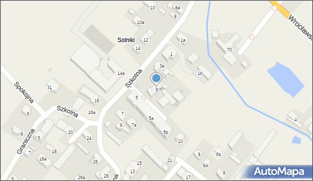 Radwanice, Szkolna, 3, mapa Radwanice