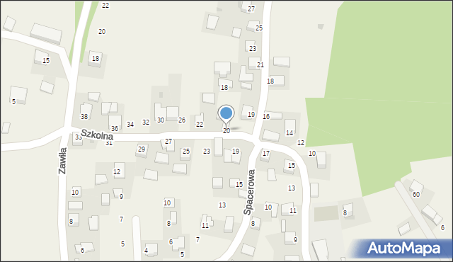 Radwanowice, Szkolna, 20, mapa Radwanowice