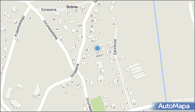 Radymno, Szopena Fryderyka, 14A, mapa Radymno