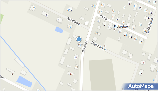 Radzanowo, Szkolna, 23, mapa Radzanowo