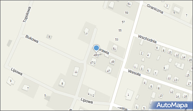 Radzanowo, Szkolna, 49/1, mapa Radzanowo