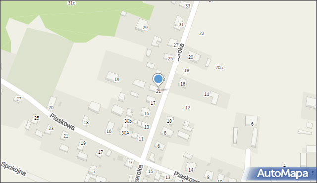 Radziądz, Szeroka, 21, mapa Radziądz
