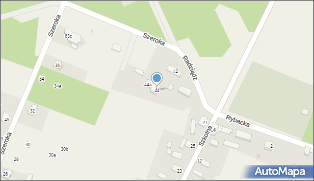 Radziądz, Szeroka, 44, mapa Radziądz