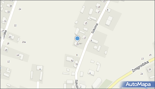 Radziądz, Szkolna, 11, mapa Radziądz