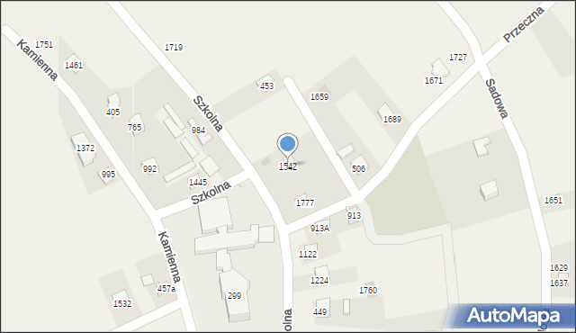 Radziechowy, Szkolna, 1542, mapa Radziechowy