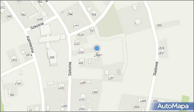 Radziechowy, Szkolna, 1760, mapa Radziechowy