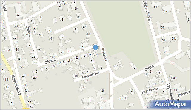 Radziejów, Szkolna, 22, mapa Radziejów