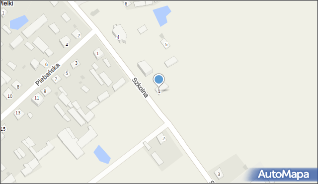 Radzików Wielki, Szkolna, 1, mapa Radzików Wielki