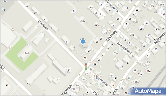 Radzionków, Szymały, 30a, mapa Radzionków