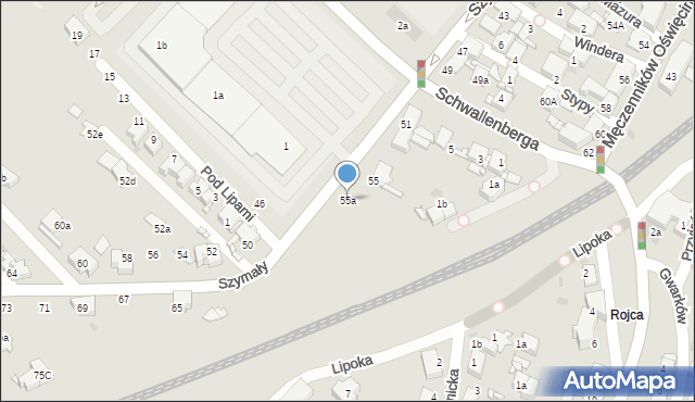 Radzionków, Szymały, 55a, mapa Radzionków