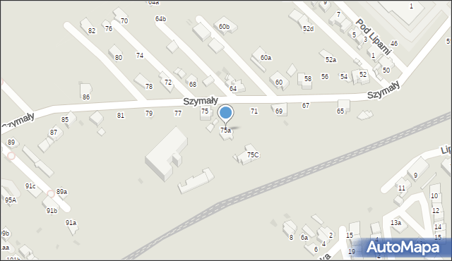 Radzionków, Szymały, 75a, mapa Radzionków