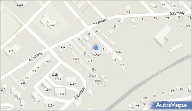 Radzionków, Szymały, 95A, mapa Radzionków