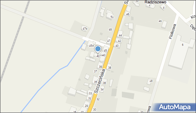 Radziszewo, Szczecińska, 41, mapa Radziszewo
