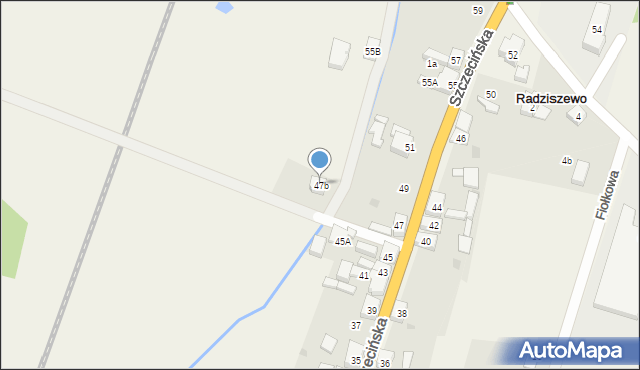 Radziszewo, Szczecińska, 47b, mapa Radziszewo