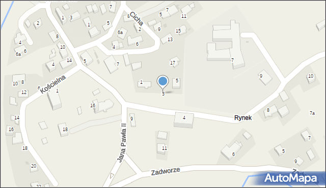 Radziszów, Szkolna, 3, mapa Radziszów