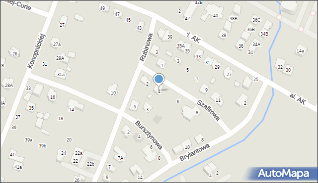 Radzymin, Szafirowa, 4, mapa Radzymin