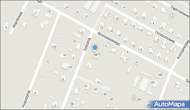 Radzymin, Szkolna, 1B, mapa Radzymin