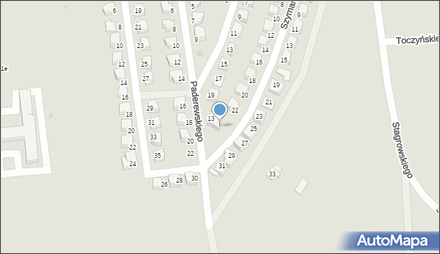 Radzyń Podlaski, Szymanowskiego, 24, mapa Radzyń Podlaski