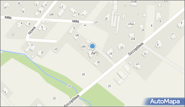 Rajec Poduchowny, Szczęśliwa, 16a, mapa Rajec Poduchowny
