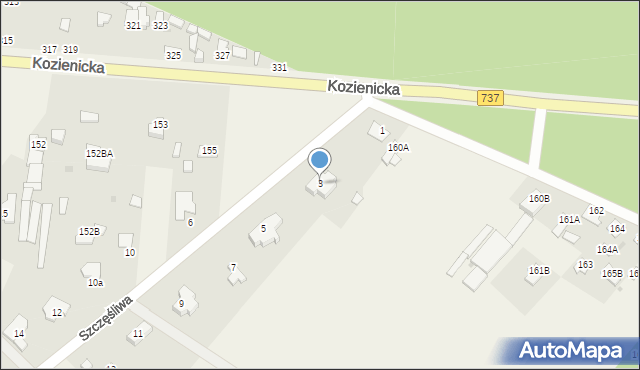 Rajec Poduchowny, Szczęśliwa, 3, mapa Rajec Poduchowny