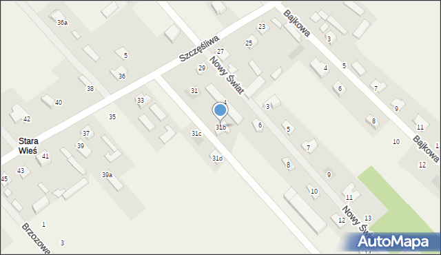 Rajec Poduchowny, Szczęśliwa, 31b, mapa Rajec Poduchowny