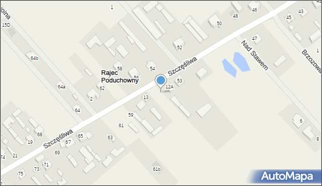 Rajec Poduchowny, Szczęśliwa, 55, mapa Rajec Poduchowny