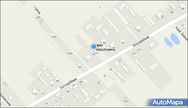 Rajec Poduchowny, Szczęśliwa, 62, mapa Rajec Poduchowny