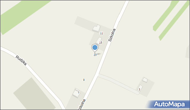 Raszczyce, Szkolna, 13, mapa Raszczyce