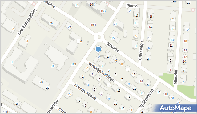 Raszyn, Szkolna, 2, mapa Raszyn