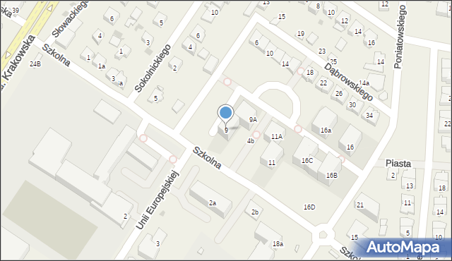 Raszyn, Szkolna, 9, mapa Raszyn
