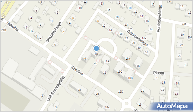 Raszyn, Szkolna, 9b, mapa Raszyn