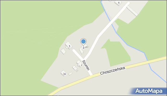 Recz, Szumin, 4, mapa Recz