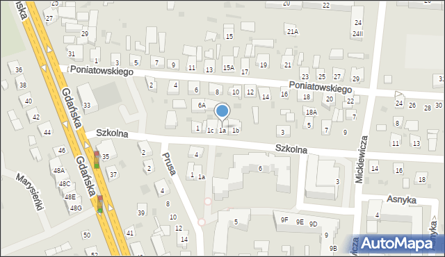 Reda, Szkolna, 1d, mapa Reda