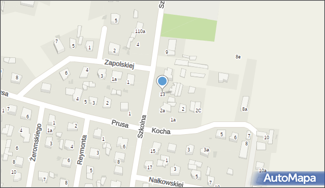 Rędziny, Szkolna, 13, mapa Rędziny